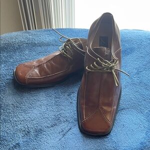 Elegant Brown Leather Men's Oxfords